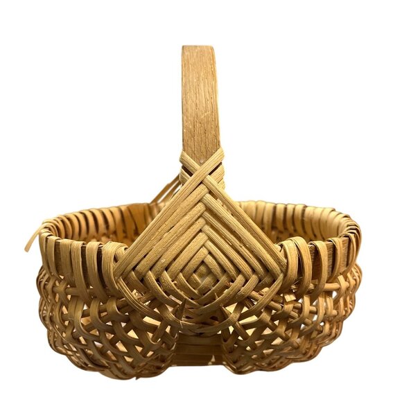 Other - Vtg Buttocks God's Eye Woven Egg Gathering Basket Primitive Country Farmhouse